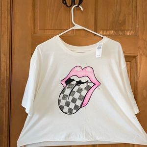 American eagle oversized cropped graphic tee.
